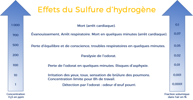 Les effets du sulfure d'hydrogène sur l'Homme