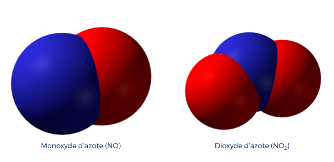 Description des molécules NO et NO₂